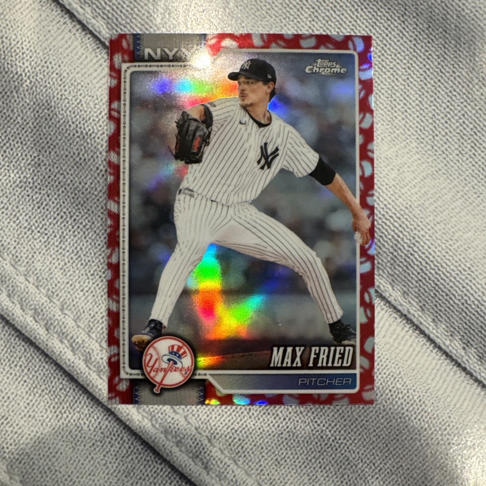 2026 Topps Chrome Max Fried #113 Red White & Blue Refractor Yankees